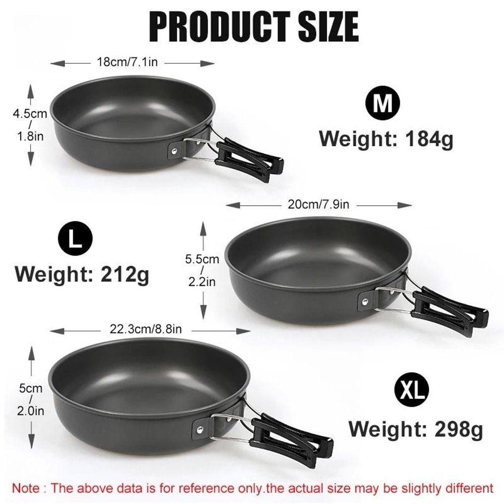 Aluminum Camping Frying Pan With Foldable Handle 1