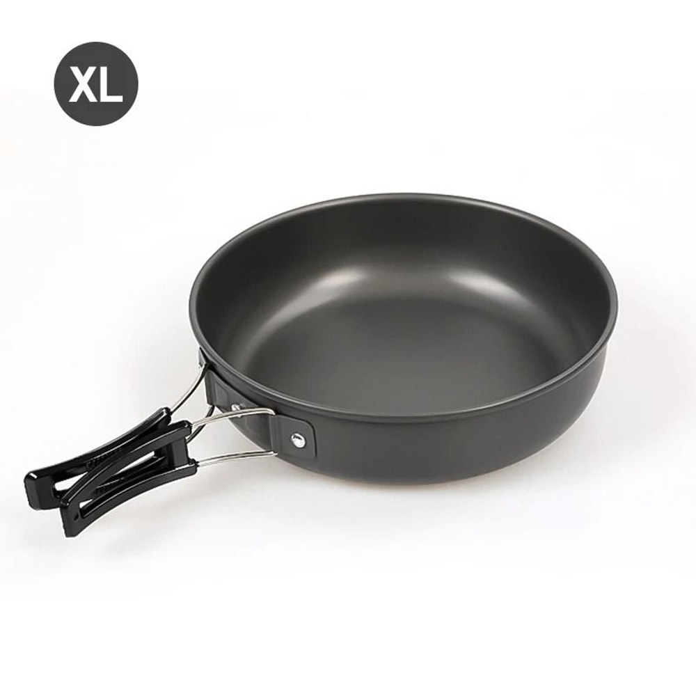 Aluminum Camping Frying Pan With Foldable Handle 7