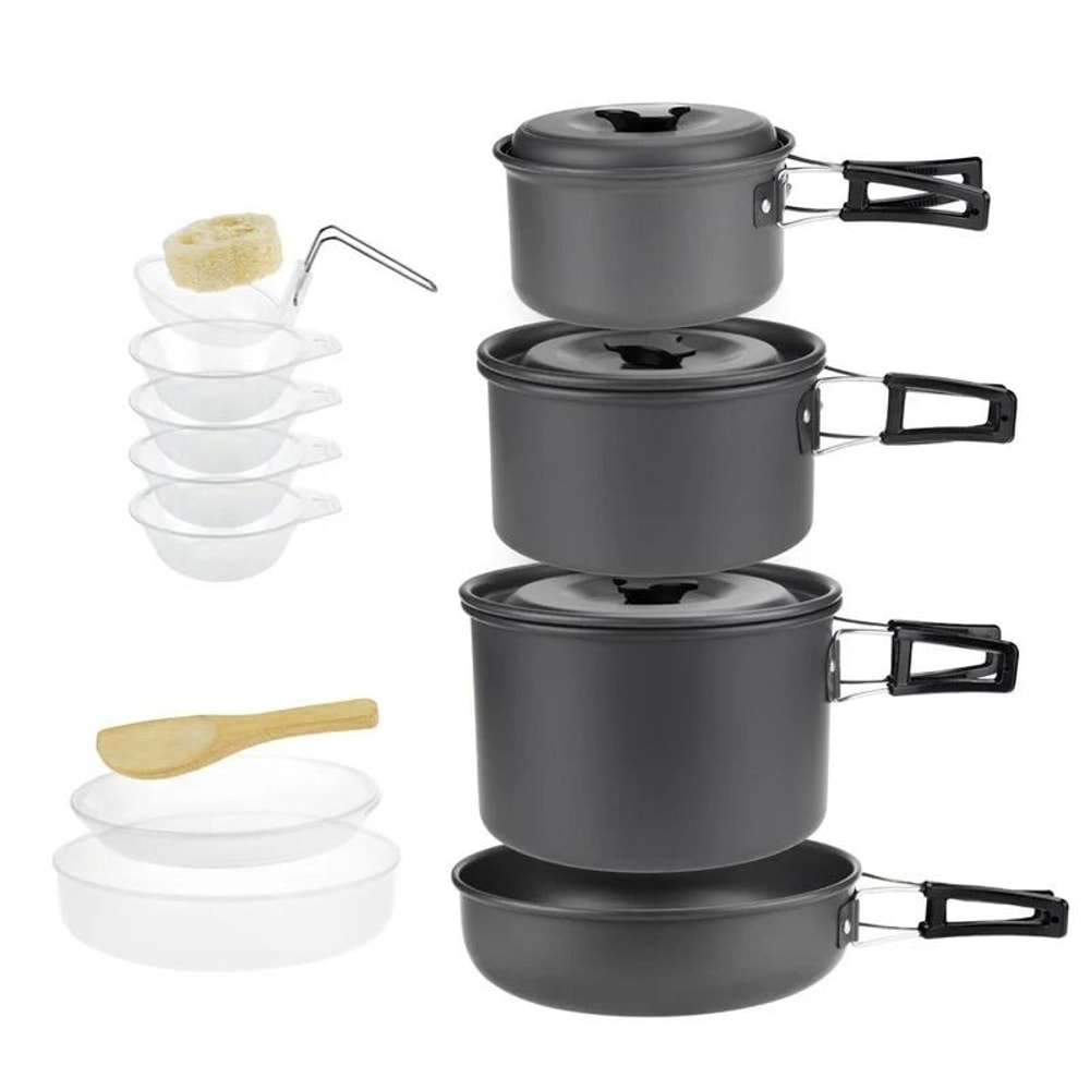Professional Lightweight Camping Cookware Set For Groups 10