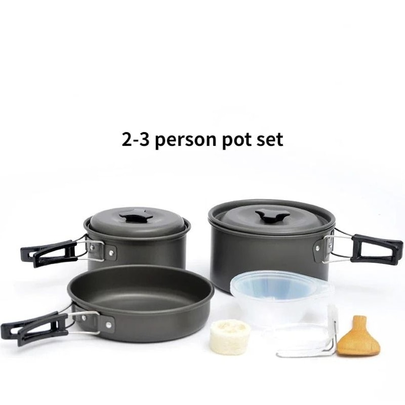 Professional Lightweight Camping Cookware Set For Groups 4