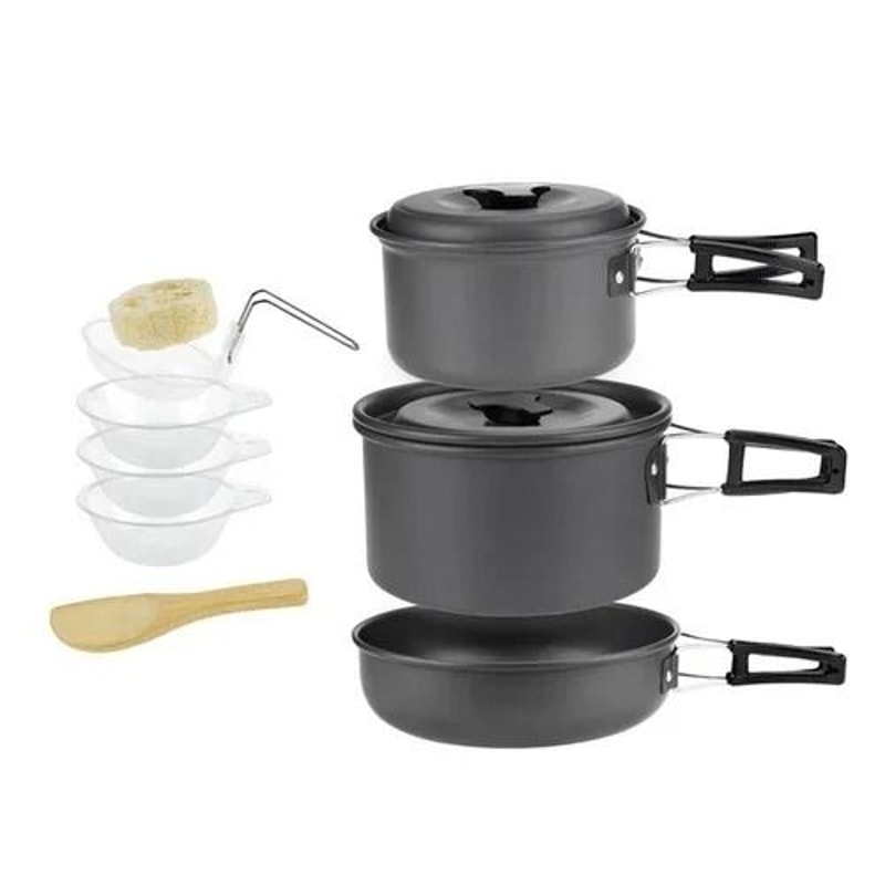 Professional Lightweight Camping Cookware Set For Groups 8
