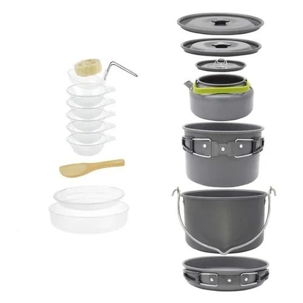 Professional Lightweight Camping Cookware Set For Groups 12