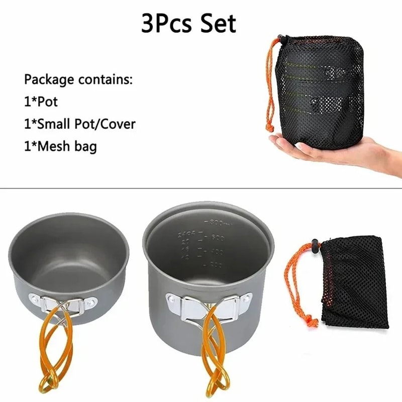 Professional 12 Person Compact Picnic Cookware Tableware Set 7
