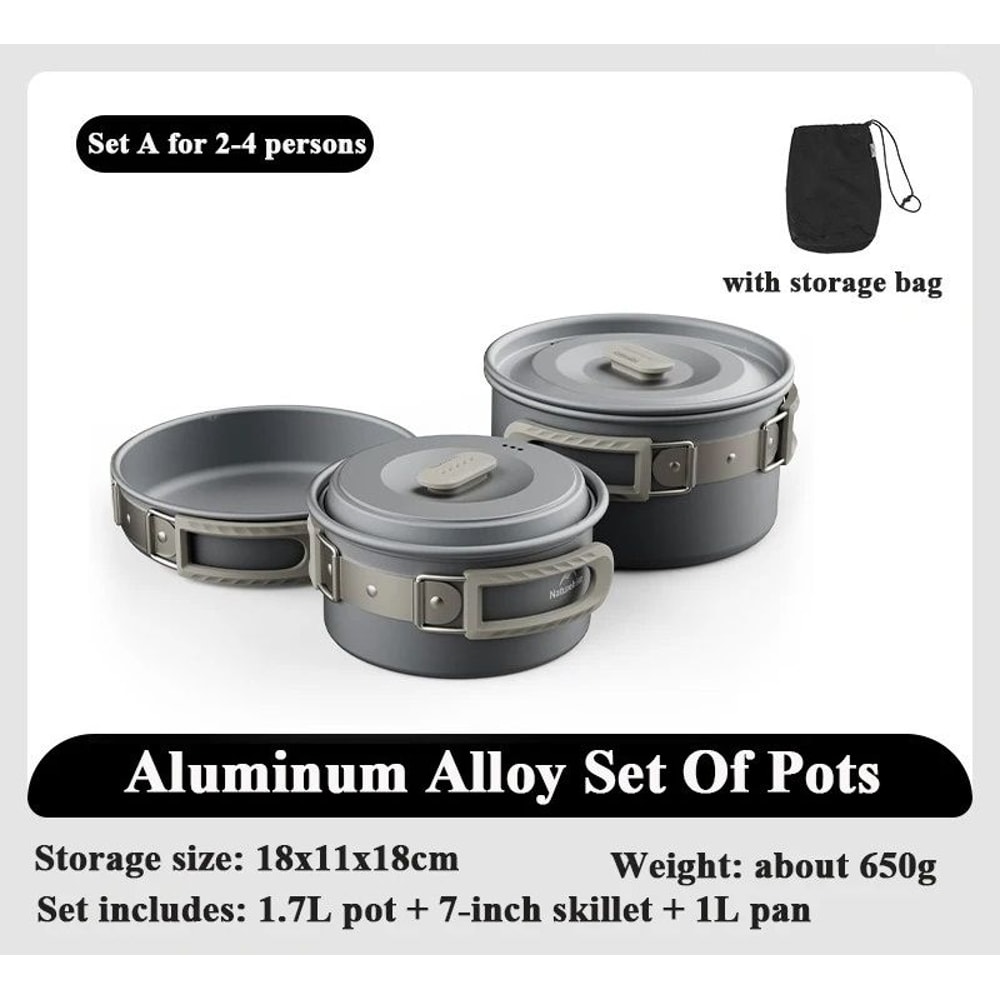 Aluminum Alloy Group Camping Cookware Set 9