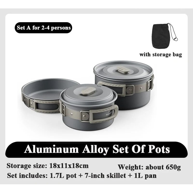 Aluminum Alloy Group Camping Cookware Set 9