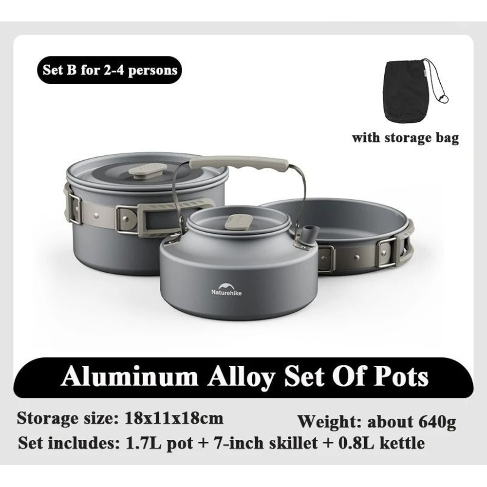 Aluminum Alloy Group Camping Cookware Set 10