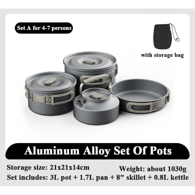 Aluminum Alloy Group Camping Cookware Set 11