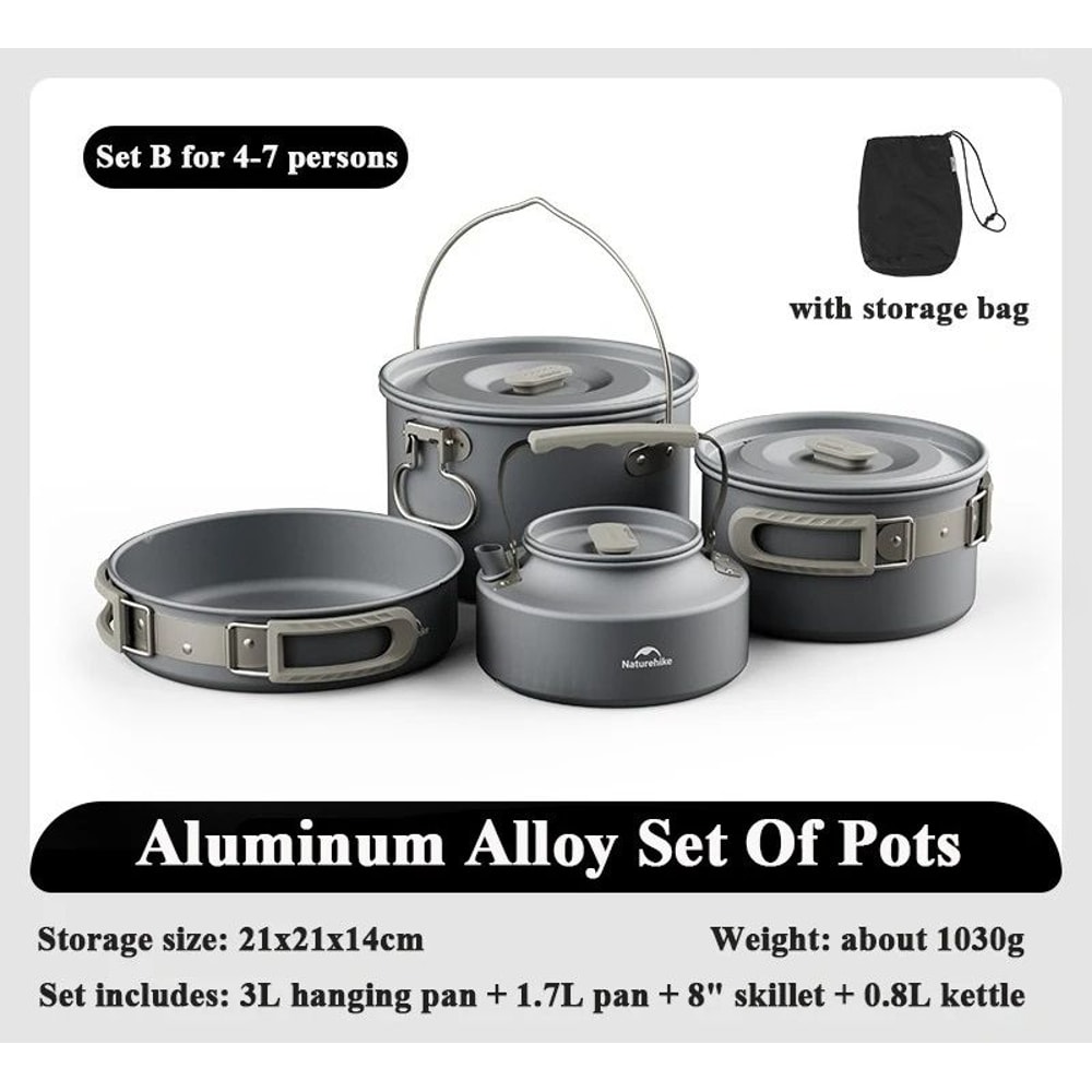 Aluminum Alloy Group Camping Cookware Set 12