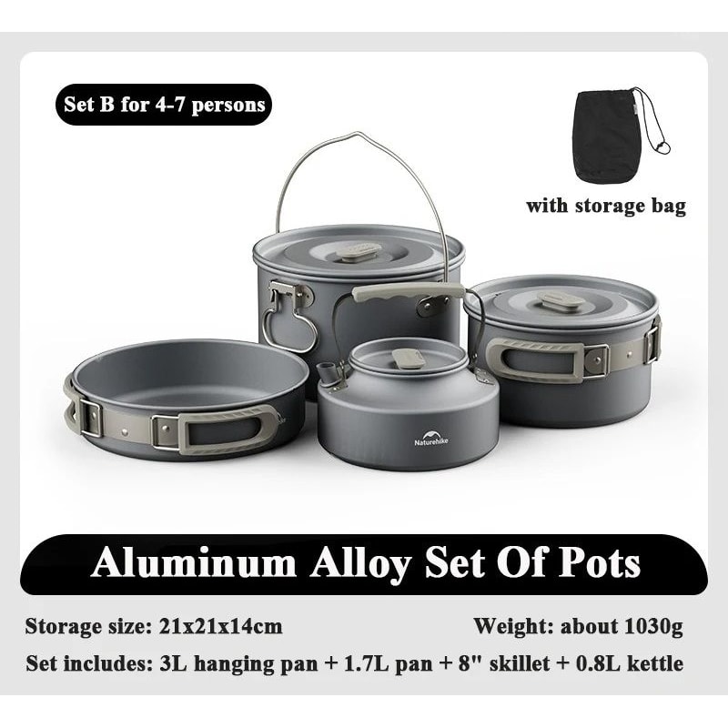Aluminum Alloy Group Camping Cookware Set 12