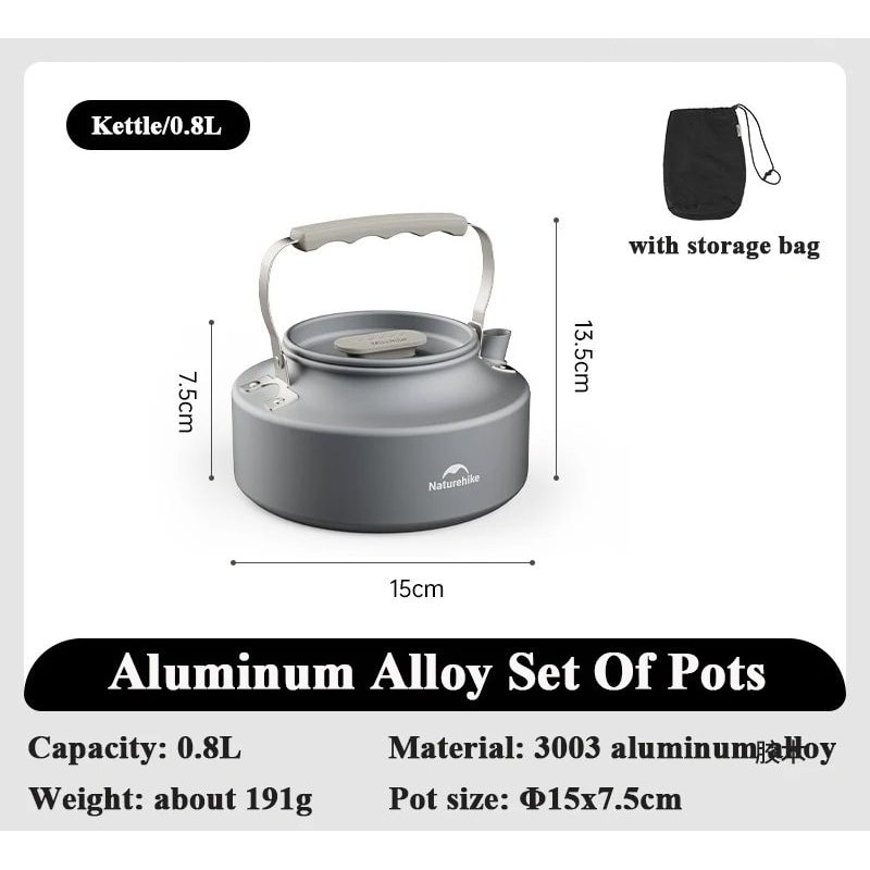 Aluminum Alloy Group Camping Cookware Set 7