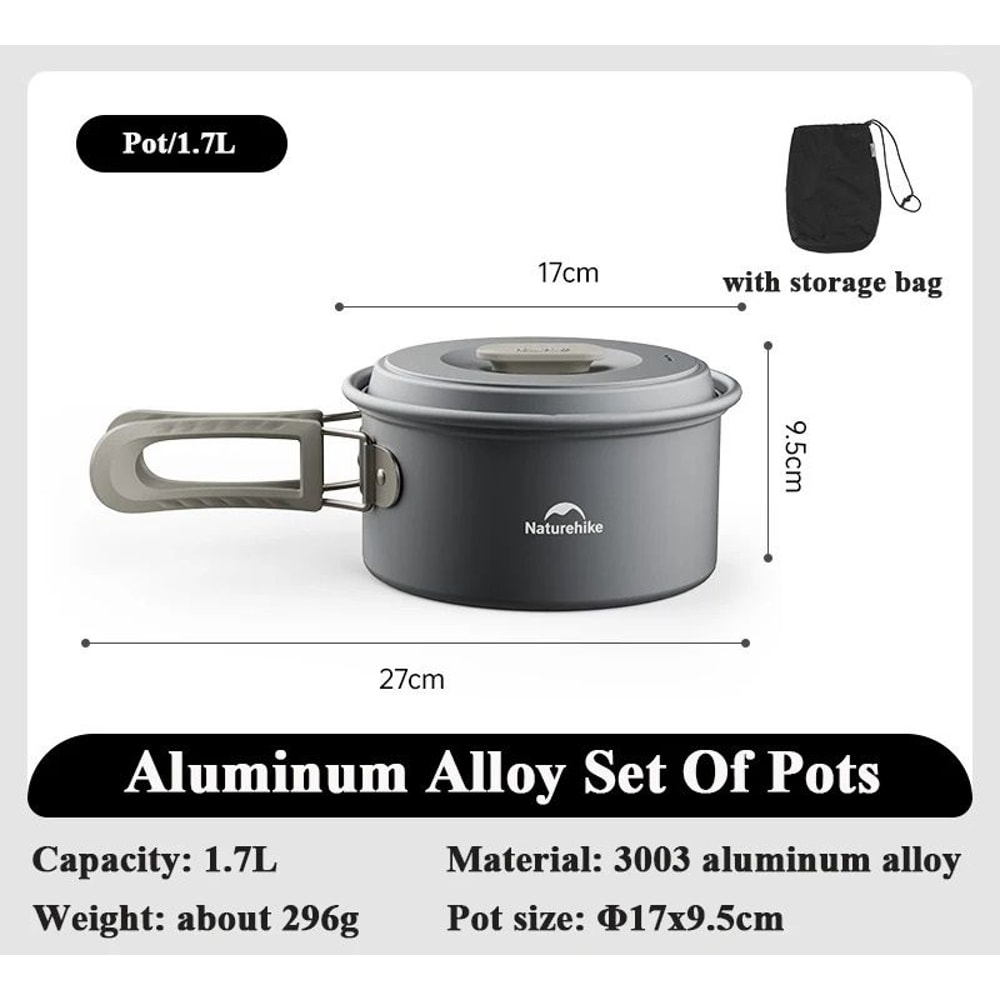 Aluminum Alloy Group Camping Cookware Set 8