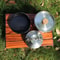 Professional Stainless Steel Camping Cookware Set With Kettle 2