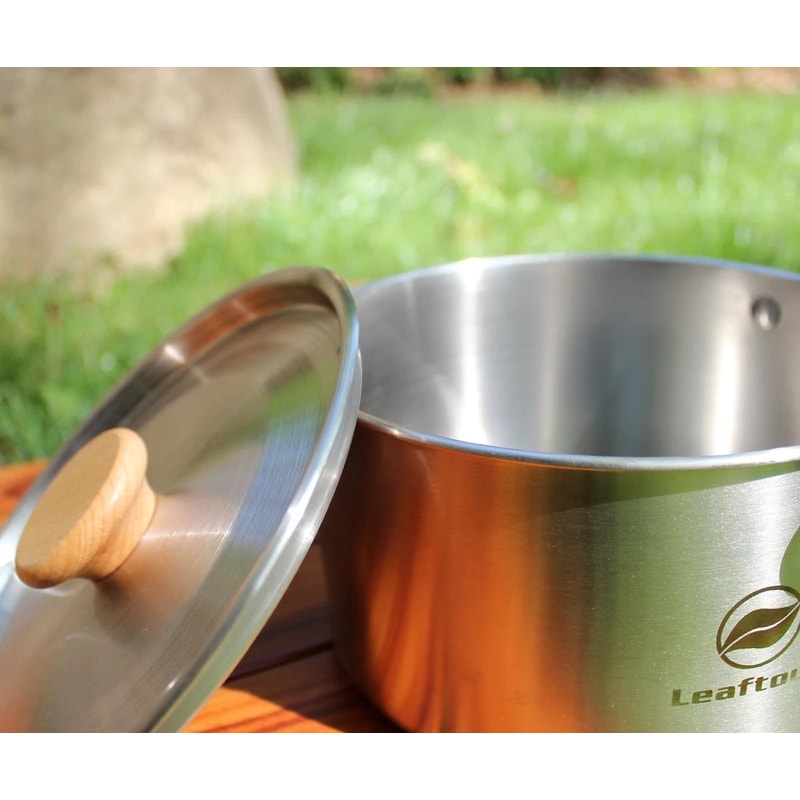 Professional Stainless Steel Camping Cookware Set With Kettle 3