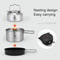 Professional Stainless Steel Camping Cookware Set With Kettle 4