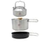 Professional Stainless Steel Camping Cookware Set With Kettle 6