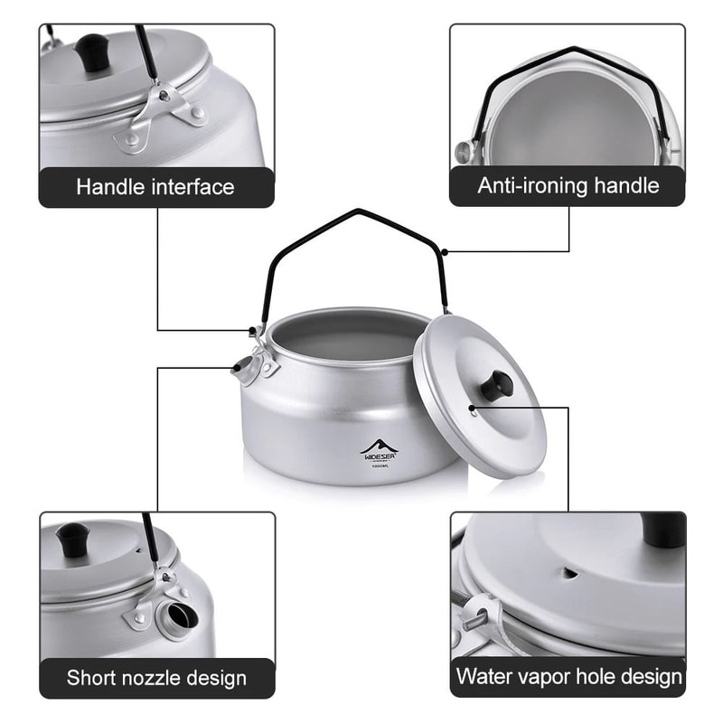 Portable Aluminum Camping Kettle 3