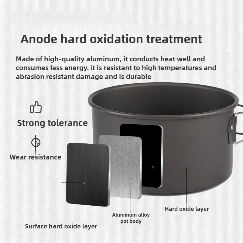 Lightweight Camping Cookware Set For 13 Persons 3