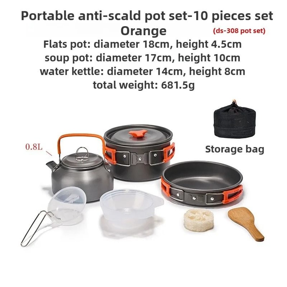 Lightweight Camping Cookware Set For 13 Persons 5
