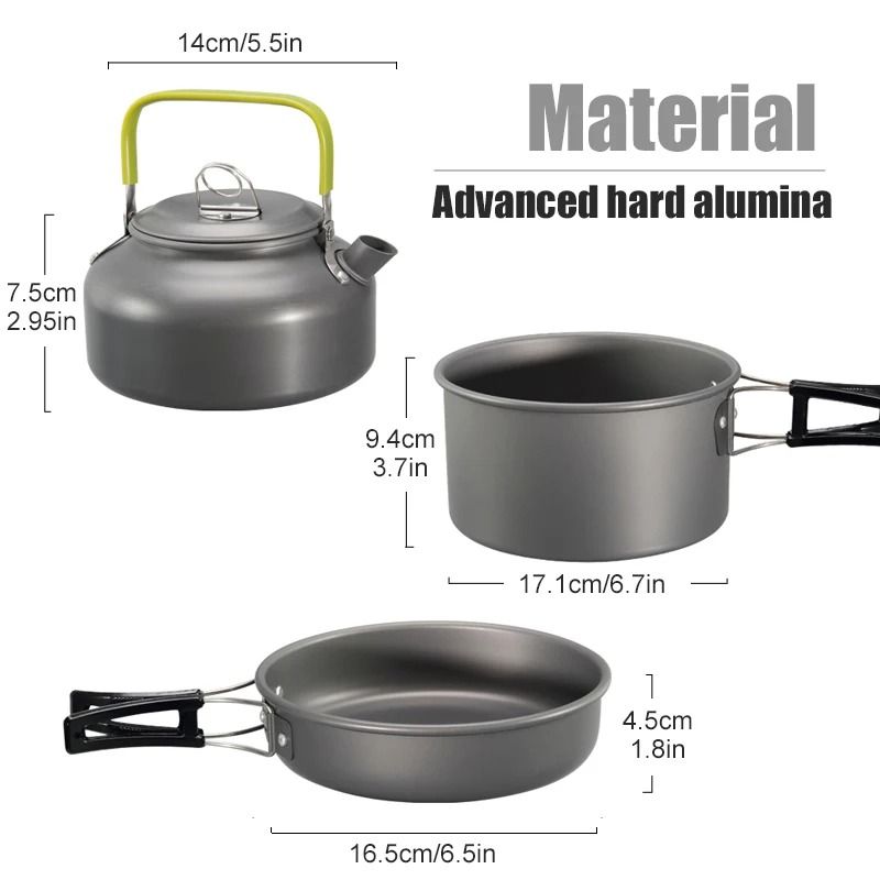Aluminum Outdoor Portable Cooking Set 3Piece 1