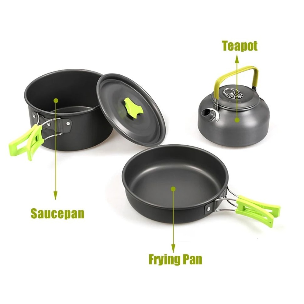 Aluminum Outdoor Portable Cooking Set 3Piece 3