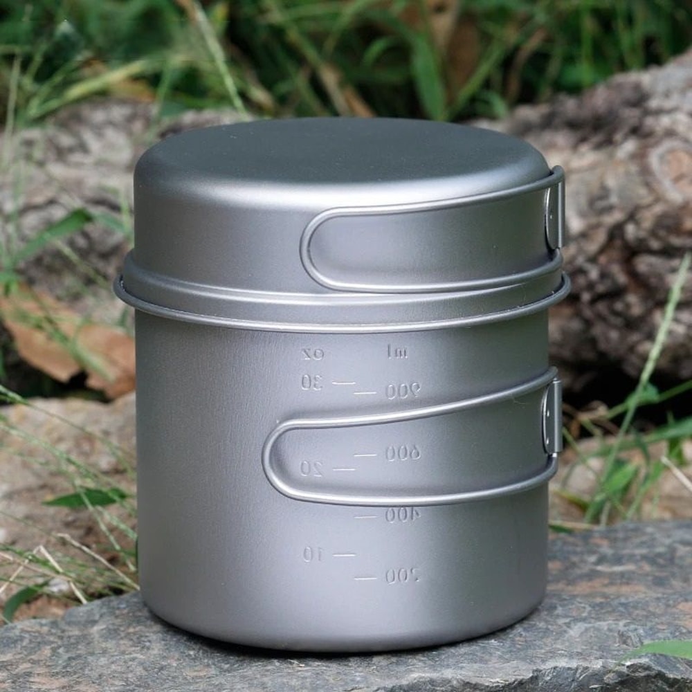 Professional Ultralight Titanium MultiSize Nesting Cookware System 1