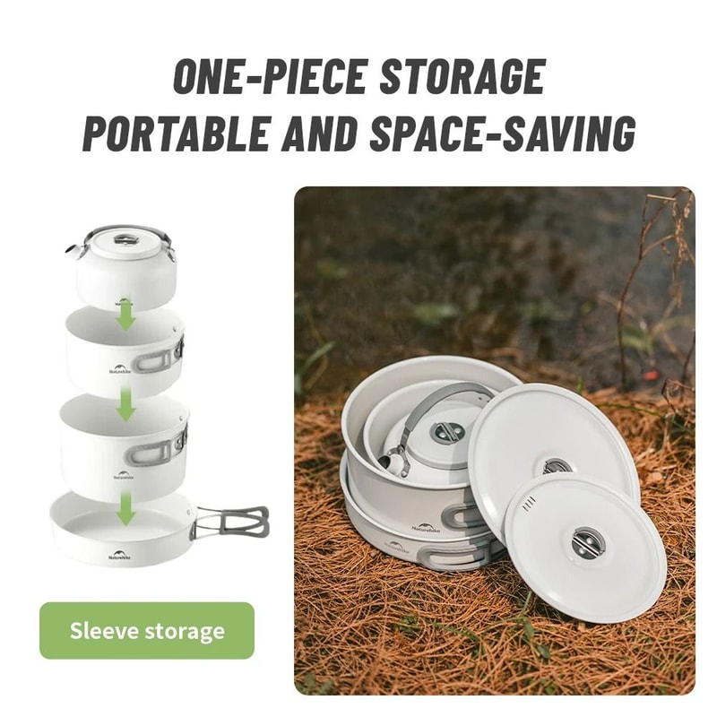 Ceramic NonStick Lightweight Camping Cookware Set 1