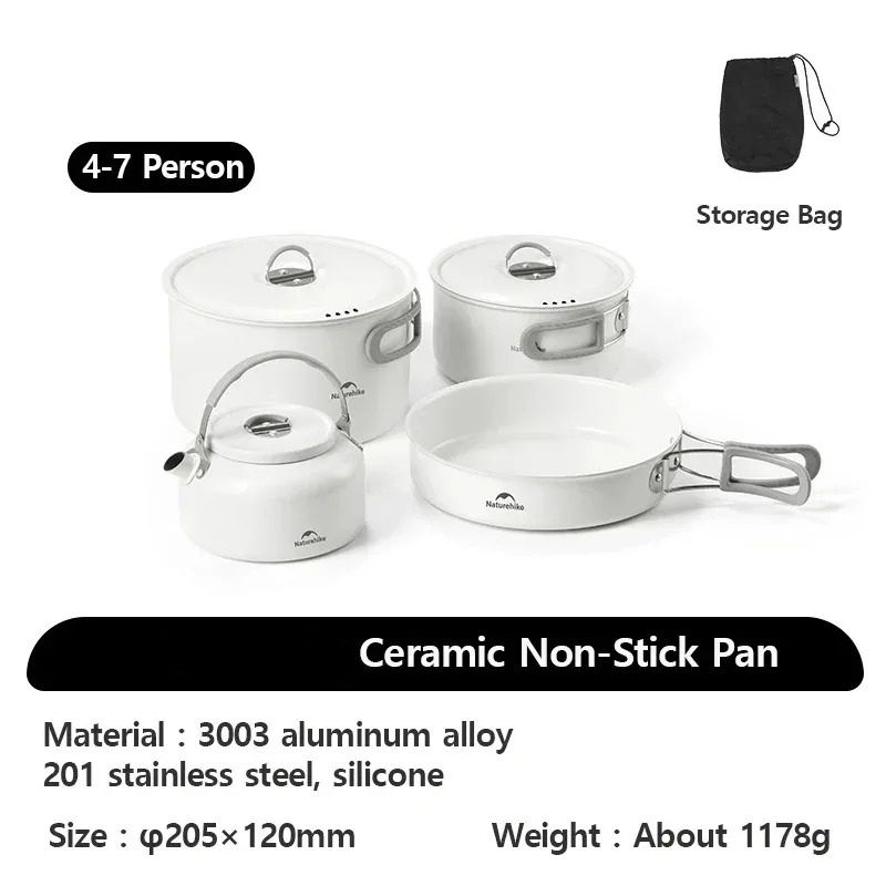 Ceramic NonStick Lightweight Camping Cookware Set 10