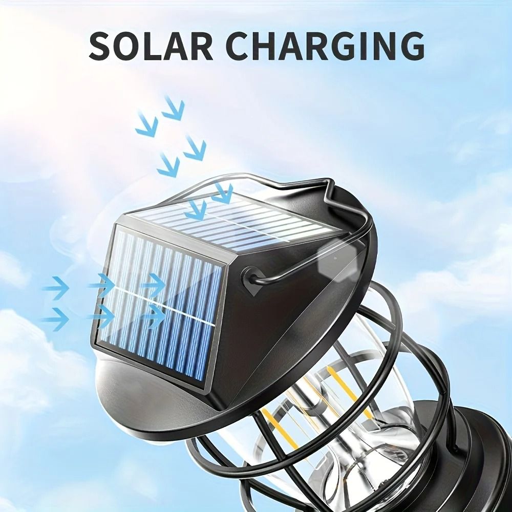 SolarPowered Retro LED Camping Lantern 2
