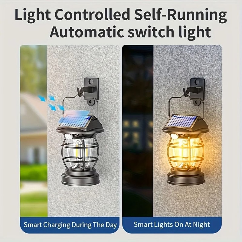 SolarPowered Retro LED Camping Lantern 4