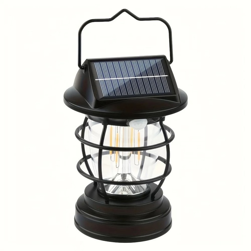 SolarPowered Retro LED Camping Lantern 7