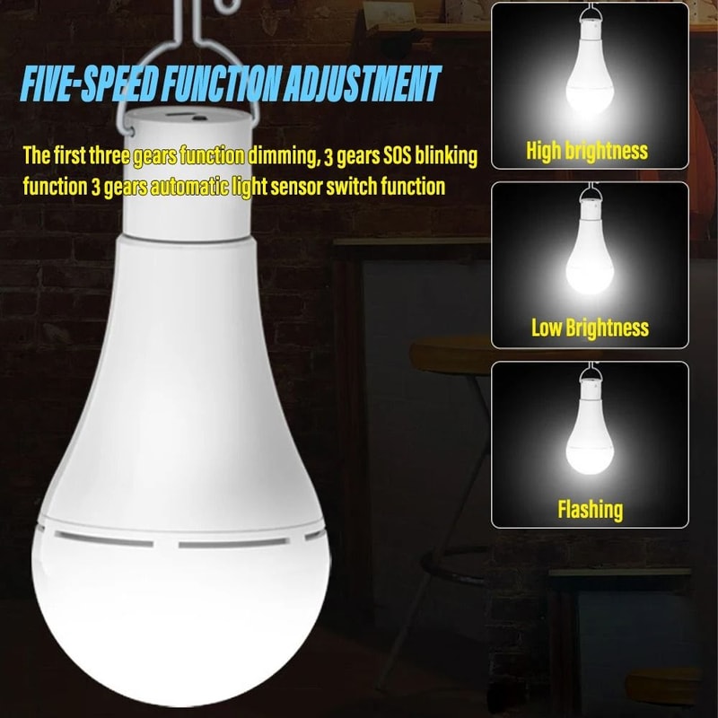 Portable SolarPowered LED Emergency Bulb 2