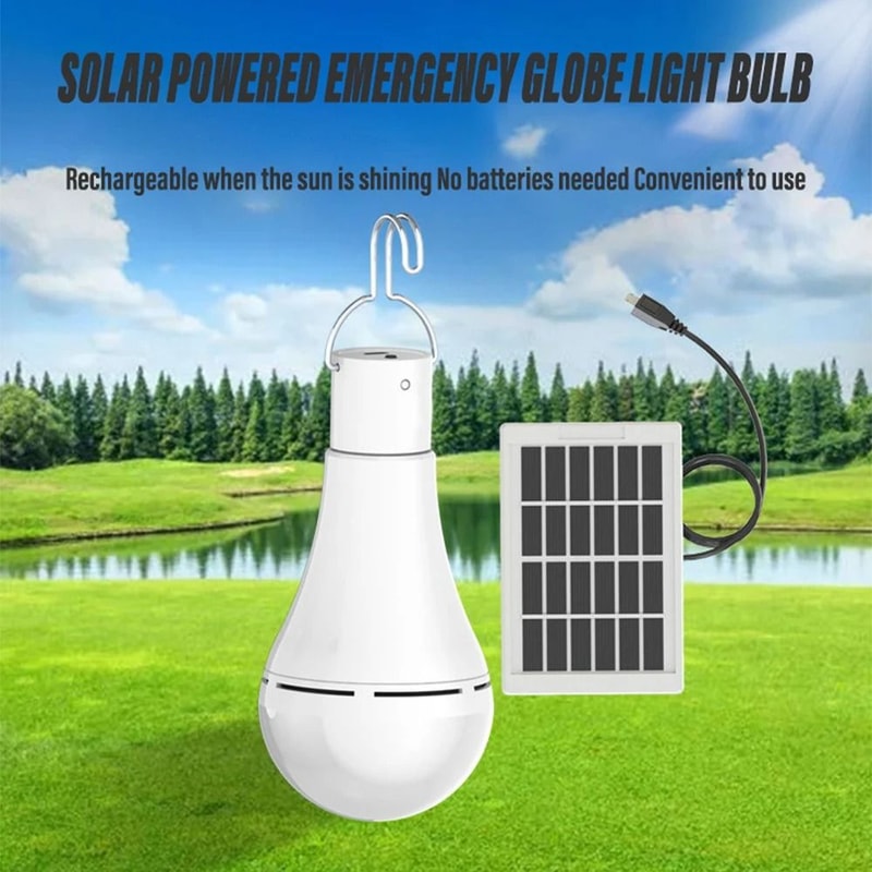 Portable SolarPowered LED Emergency Bulb 3