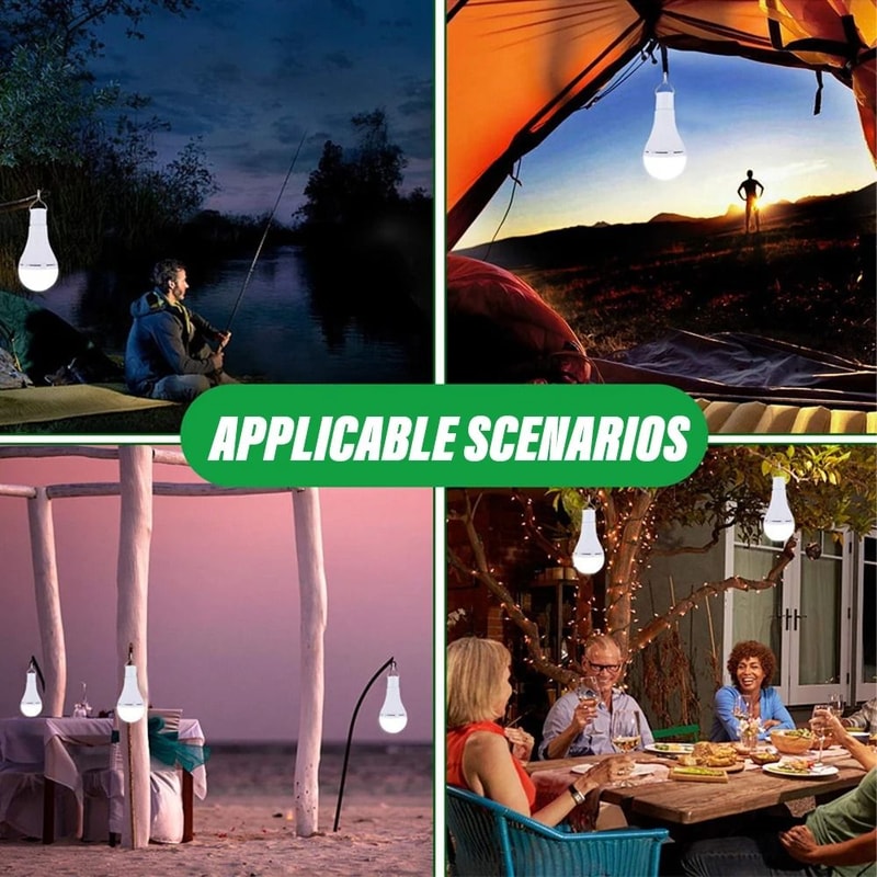 Portable SolarPowered LED Emergency Bulb 4