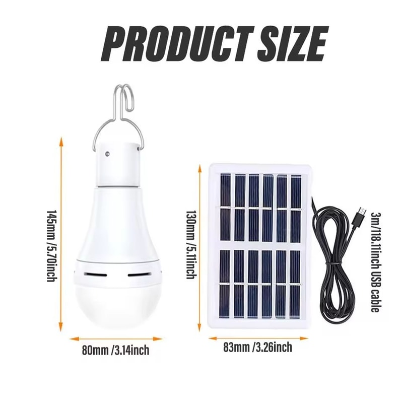 Portable SolarPowered LED Emergency Bulb 1