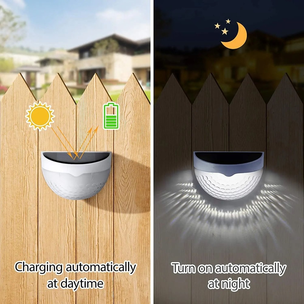 Solar LED Corrugated Fence And Wall Lights 2
