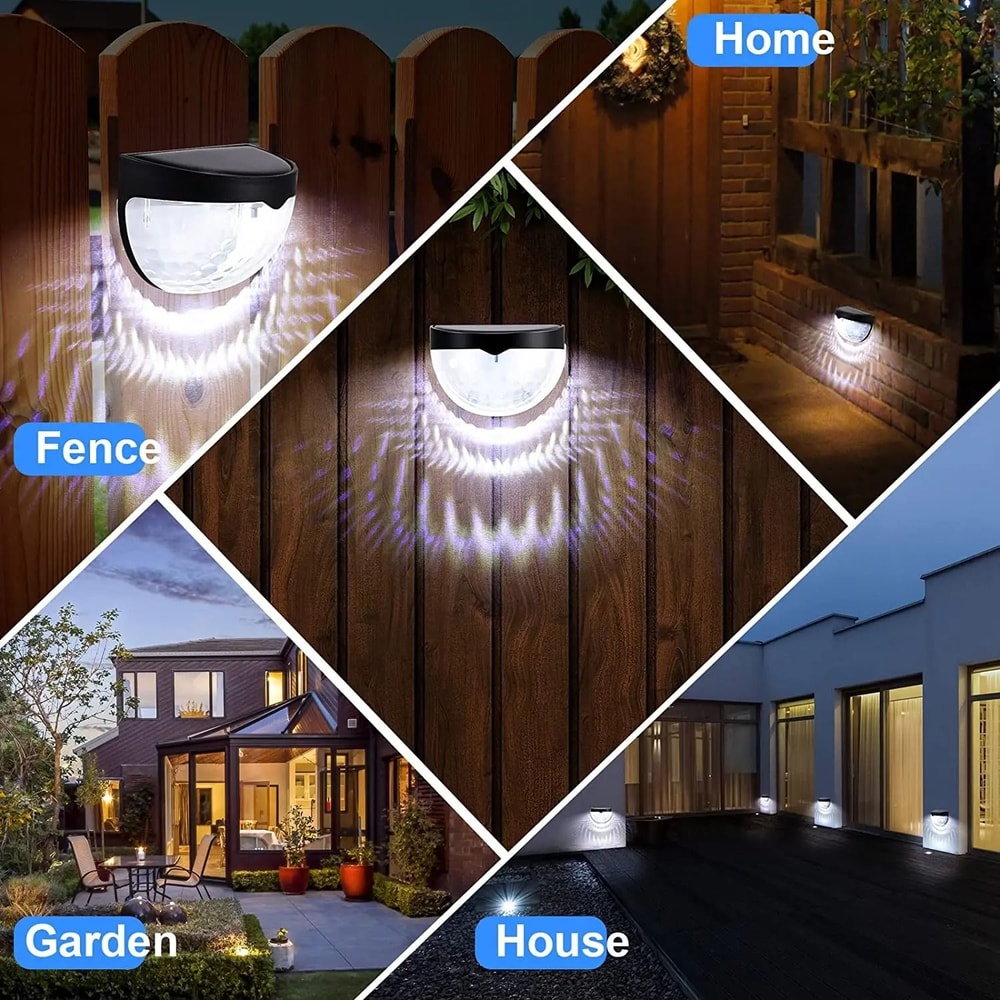 Solar LED Corrugated Fence And Wall Lights 5