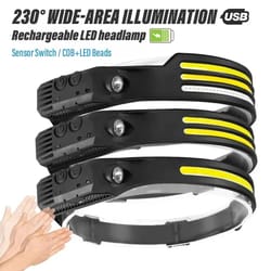 wide beam induction led sensor headlamp