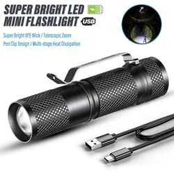 ultra-bright led tactical mini flashlight – usb rechargeable portable torch
