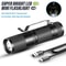 UltraBright LED Tactical Mini Flashlight USB Rechargeable Portable Torch 0