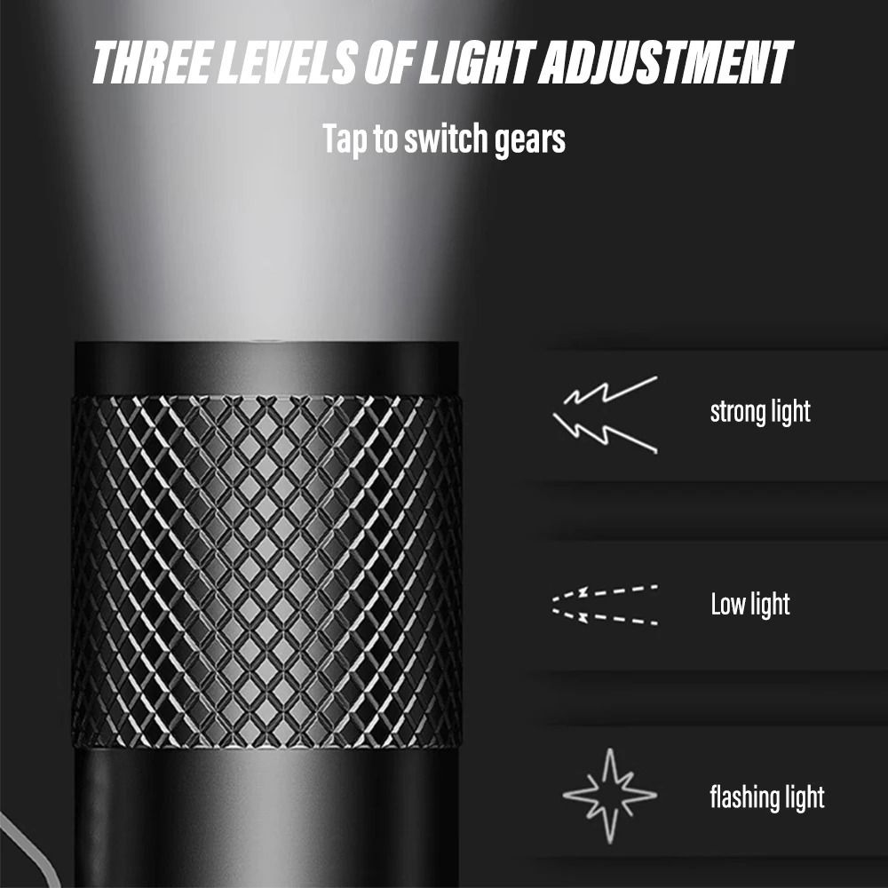 UltraBright LED Tactical Mini Flashlight USB Rechargeable Portable Torch 1