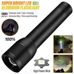extreme beam led rechargeable searchlight – portable zoomable camping torch