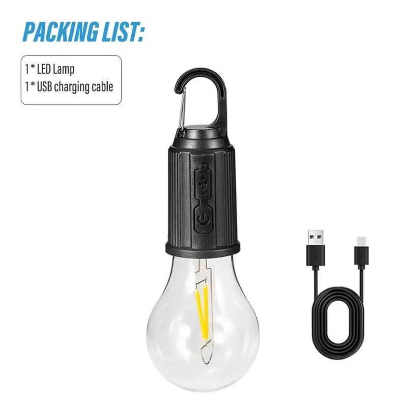 Portable Hanging LED Camping Lantern USB Rechargeable Outdoor Emergency Light 7