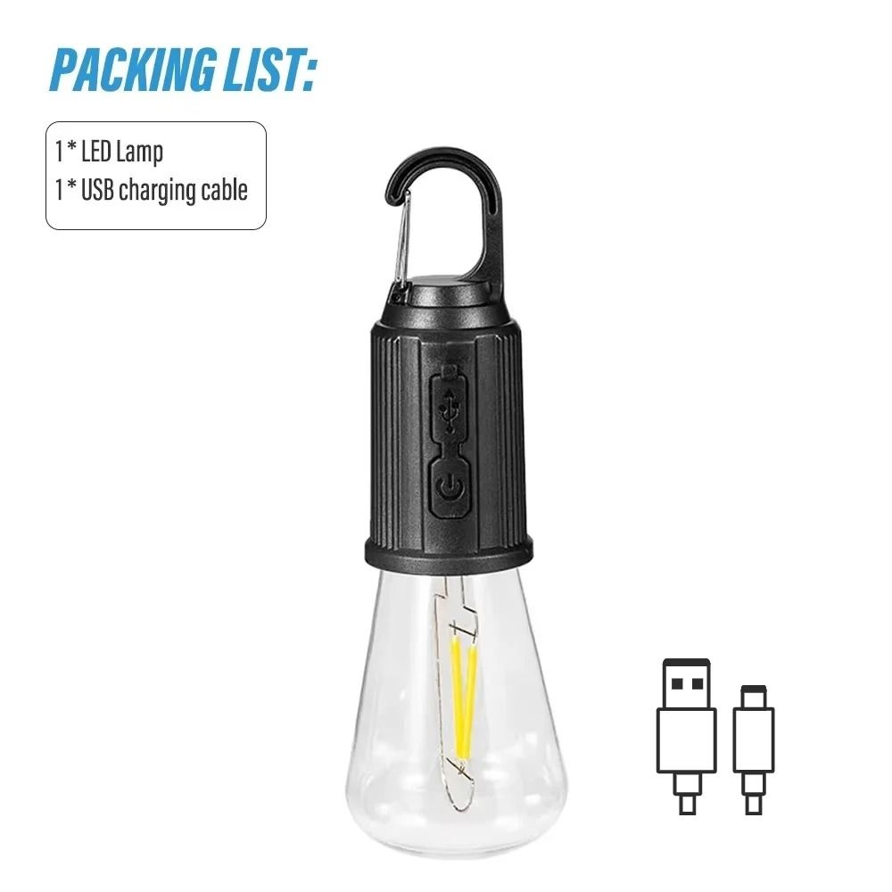 Portable Hanging LED Camping Lantern USB Rechargeable Outdoor Emergency Light 8
