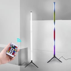 atmospheric rgb corner floor lamp – modern scandinavian ambient lighting