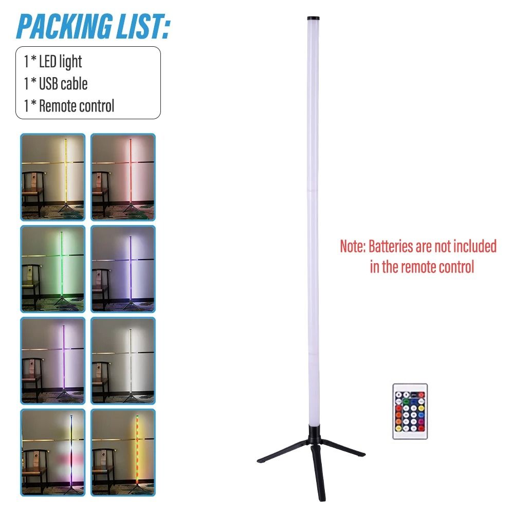 Atmospheric RGB Corner Floor Lamp Modern Scandinavian Ambient Lighting 7