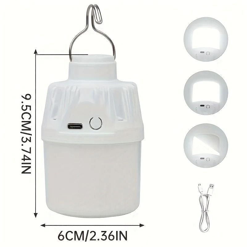 Portable Retro Camping Bulb USB Rechargeable LED Hanging Lantern 5