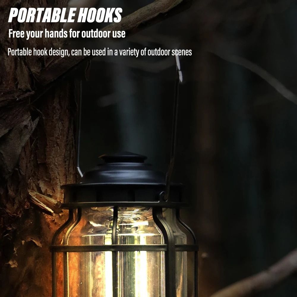 Vintage Dimmable LED Camping Lantern HighOutput Portable Outdoor Searchlight 3