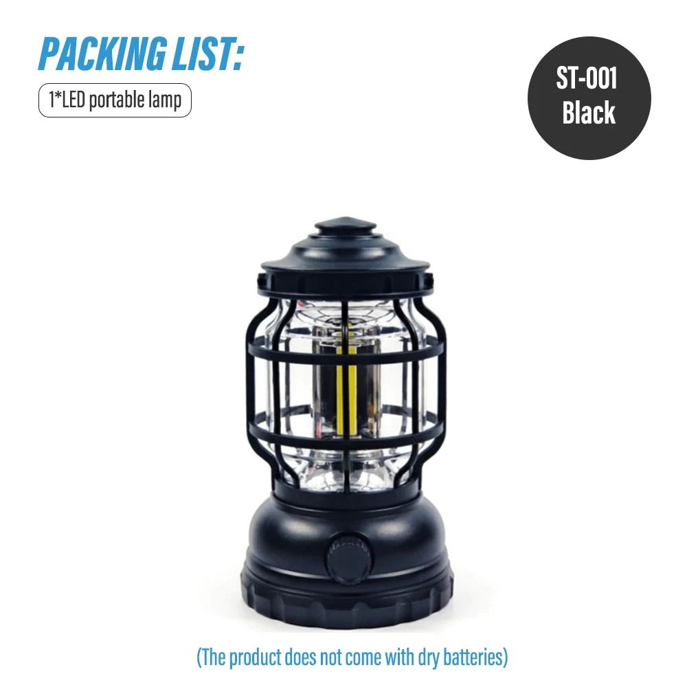 Vintage Dimmable LED Camping Lantern HighOutput Portable Outdoor Searchlight 6