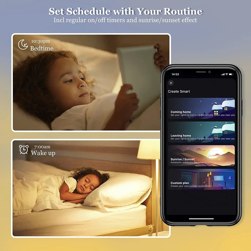 Atmospheric Smart RGB LED Bulb WiFi Bluetooth Color Changing Home Lighting 4