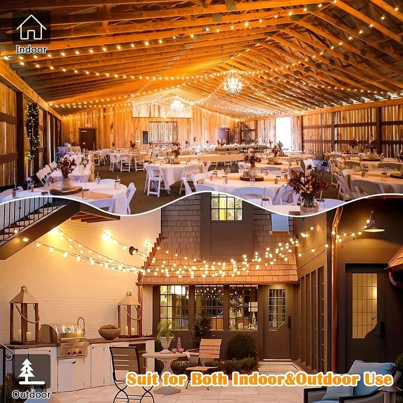 Weatherproof G40 Globe LED String Lights Vintage Outdoor Garden Garland 3